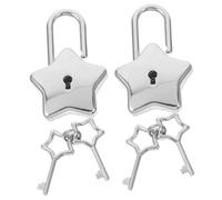 Toddmomy 2 pezzi Lucchetto Stella Piccolo con Chiavi Lucchetto Decorativo Resistente per Diario Valigetta Zaino e Scatole Design Leggero e Antiruggine per Uso Quotidiano e Viaggio