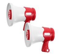 Toddmomy 2 Pezzi Megafono Portatile in Plastica per Bambini Portachiavi, Mini Tromba per Feste di Compleanno e Attività All'aperto, Design Leggero e Facile da Trasportare
