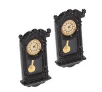 Toddmomy 2 Pezzi Orologi da Parete Vintage in Miniatura Stile Retrò Orologi Decorativi Piccoli per Casa delle Bambole Accessori per Arredamento Miniatura