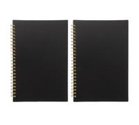 Toddmomy 2 Pezzi Quaderno Contabilità 60 Fogli, Copertina PP Nero, Griglia | Layout Chiaro Verticale e Orizzontale, Portatile e Protetto da Schizzi, per Inventario e Appunti Contabili