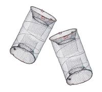 Toddmomy 2 Pezzi Rete da Pesca Pieghevole in Ferro e Nylon Alta Resistenza per Granchi e Gamberetti Borsa per Pesci, per Pesca Sportiva in Mare e Fiume