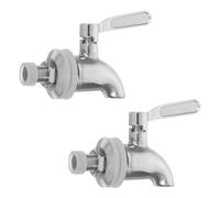 Toddmomy 2 pezzi Rubinetto Distributore Bevande in Acciaio Inox Resistente Caldo e Freddo con Design Antigoccia per Dispenser di Succo Bevande e Acqua