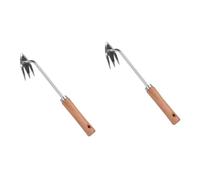 Toddmomy 2 Pezzi Strumento di diserbo estrattori sradicamento Maniglia estrattore a Mano sarchiatore per Erbacce Utensili di Nuovo la Mano Robusta Attrezzi da diserbo per Giardino di Legno