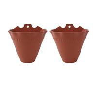 Toddmomy 2 Pezzi Vaso da Parete Conico in Resina, Decorazione | Leggero e Facile da Appendere, Stile Semplice e Rustico, per Appartamenti e Balconi