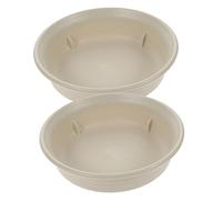 Toddmomy 2 Pezzi Vassoio in Resina Addensato Giardino impianti Piante di Piante pentola Base per vasi Base del Vaso di Fiori Sacchi di Fiori piastrino Base di Fiori plastica Bianca