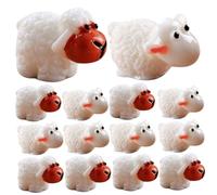 Toddmomy 2 Set Di Pecorella Piccolo Pecore Di Peluche Agnello Ornamenti Miniature Figure Figurine in Miniatura Pecorelle Minuscole Bianca Resina 20 Pezzi*2