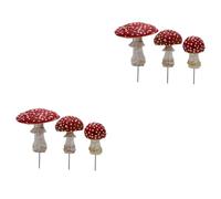 Toddmomy 2 Set Ornamenti A Forma Di Fungo Che Si Illuminano Al Buio Decorazione Di Funghi in Miniatura Funghi Da Giardino Piccolo Figurine Prato Minuscolo Colorato Resina 3 Pezzi*2