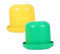 Toddmomy 2 Tazze per Dadi in Plastica Resistenza con Base Include Dadi Colorati Casual per Giochi da Tavolo e Colore Casuale Colore Casuale