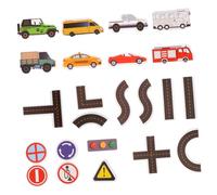 Toddmomy 20 Pezzi Adesivi da Bagno per Bambini Adesivi a Forma di Veicolo in Schiuma Eva Giochi d'Acqua Educativi Sviluppo Abilità di Riconoscimento