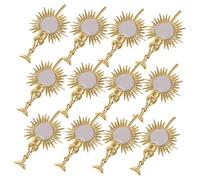 Toddmomy 20 Pezzi Forniture per il partito religioso santo santa luce forniture per feste religiose Decorazione unica delle feste Decorazioni per la torta per ragazzo battesimale lega D'oro