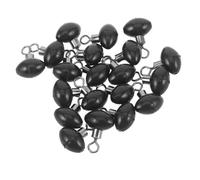 Toddmomy 20 Pezzi Perline Girevoli da Pesca, Fishing Swivel Connector, Rame e Pvc, Nere, Rilevamento ad Alta Sensibilità, Antiattorcigliamento, per Pesca Sul Ghiaccio e Uscite All'aperto