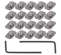 Toddmomy 20 Pezzi Serratura Per Finestra in Acciaio Inossidabile Limitatori Delle Finestre Limitatore Di Finestra Tappi Per Finestre Silver