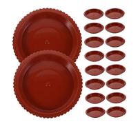 Toddmomy 24 Pezzi Vassoi per Vasi in Plastica Marrone Sottovasi Rotondi Antigoccia per Piante da Balcone e Raccoglitori d Resistenti per Fioriere Dimensioni
