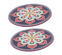 Toddmomy 2pezzi Cuscino Per Ciotola Da Meditazione Di Antiscivolo Design Artistico Per Stabilità e Comfort Per Pratiche Meditative e Decorazioni Domestiche