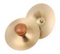 Toddmomy 2pezzi Cymbali Per Dita Piccoli Con Manico in Legno Da Strumento Musicale Per Ragazzo Ragazza Ragazza Per Danza Educazione Musicale e Spettacoli Per Ragazzi e Ragazze