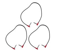 Toddmomy 3 cavi patch piatti a basso profilo per chitarra, 53 cm, per pedali effetti | Connettore tipo Z, 50 cm, rosso, per chitarra elettrica, registrazione, riduzione del rumore