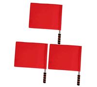 Toddmomy 3 Pezzi Flag di competizione di atletica leggera rosso colore Bandiera di sicurezza bandiere di segnalazione Attrezzatura dell'arbitro flag di segnale portatili stoffa