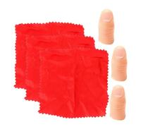 Toddmomy 3 Set Trucchi Magici con Finta Dita e Fazzoletti in Seta per Spettacoli da Vicino Effetto Divertente e Facile da Usare per Maghi e Intrattenimento