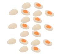 Toddmomy 30 Miniature Imitation Boiled Eggs For Dollhouse Kitchen Toys Mini Food Decoration For Pretend Play And Diy Crafting