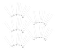Toddmomy 30 Pezzi Fermaglio Chioma Sposa Fiori a Forma di U, Perle Finte e Pietre Decorative, Design Ondulato in Ferro Argento, Comodo da Indossare per Matrimoni e Feste Nuziali