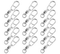 Toddmomy 30 Pezzi Girelle da Pesca Anello in Acciaio Inossidabile, Cuscinetti a Sfera per Rotazione Flessibile e Connessione Rapida, Accessori per Pesca Professionale