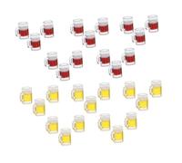 Toddmomy 30pezzi Bicchieri Da Birra in Miniatura Bicchieri Da Shot Trasparenti in Resina Accessori Per Casa Delle Bambole Articoli Per Bevande Decorazioni Per Torte