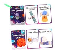 Toddmomy 34 Carte Educative Spaziali per Pianeti e Astronavi Carte Flash Colorate per Apprendimento Cognitivo e Sviluppo delle Capacità
