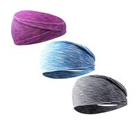 Toddmomy 3pezzi Fascia Antisudore Per Yoga Da Donna Fasce Larghe Per Capelli Sportivi Fasce Elastiche Per Allenamento Per Capelli Da Donna Buona Permeabilità All Aria