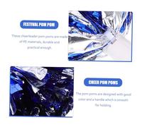 Toddmomy 4 Cheerleader Metallici con Manico Blu e Accessori per Performance Outdoor e Coreografie