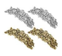 Toddmomy 4 fermagli per capelli a forma di fiore, stile retrò francese. | Fermagli per capelli francesi con chiusura a scatto a coccodrillo, accessori decorativi floreali per acconciature raccolte e