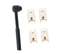 Toddmomy 4 Pezzi Aghi per Giradischi in Vinile con Astina in Alluminio e Spazzola Antistatica per Pulizia Puntine Sostitutive per Lettore Dischi Compatibili con Modelli Vintage per Uso