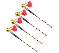 Toddmomy 4 Pezzi Allarme di Abboccata Luminoso per Canne e Valvole a Galleggiante, Indicatore Notturno con Clip-on in Plastica e Metallo, Alta Sensibilità per Shore Lure Fishing e Bank