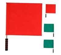 Toddmomy 4 pezzi Bandiere Segnali da Arbitro Calcio in Acciaio Inossidabile Rosso e Verde Bandiere da Segnalazione e Comando Resistenti e Trasportabili per Allenamento e Partite Sportive