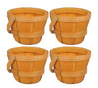 Toddmomy 4 Pezzi Cesto Regalo in Legno Marrone Manico Rinforzato e Design Stabile, Divisori Interni Multipli, per Picnic e Raccolta in Giardino