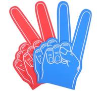 Toddmomy 4 Pezzi Dita in Schiuma per Tifo Sportivo Guanti Giganti Resistenti in EVA Accessori Feste Compleanno e Eventi Sportivi Colori Rosso e Blu