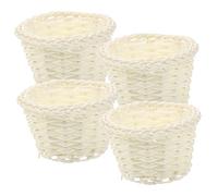 Toddmomy 4 Pezzi Intrecciati Miniatura Rattan per Decorazioni Casa e Accessori per Case per Composizioni Floreali e Giochi Ruolo