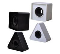 Toddmomy 4 pezzi Microphone Flag Cube in Sponge e Abs Coperture Logo Microfono Versatili per Interviste Design Leggero e Robusto Nero e Bianco Adatto Microfoni Wireless e Podcast