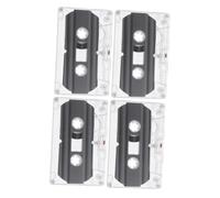 Toddmomy 4 pezzi Nastro Audio Vuoto Minuti Registrabile Cassette Retro per Messaggi e Progetti DIY con Custodia Rigida Trasparente