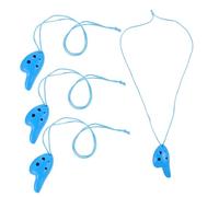 Toddmomy 4 pezzi Ocarine in Plastica per Mini Strumenti Musicali Ergonomici per Principianti Leggeri e Resistenti Facili da Suonare Colore Blu