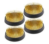 Toddmomy 4 Pezzi Portafiori con Spilli in Rame Guarnizione in Gomma Supporto Stabile per Composizioni Floreali Ikebana Strumenti Professionali per Decorazioni Matrimonio ed Estivi