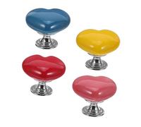 Toddmomy 4 Pezzi Pulsante Di Ricambio Per Wc Serbatoio ' Acqua Per Wc Pulsante Ausiliario A Forma Di Cuore Di Scarico Per Di Scarico Per Simpatico