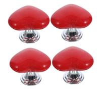 Toddmomy 4 pezzi Pulsanti per Scarico Wc Cuore Rosso da Bottoni per Serbatoio Resistente e Facile da Installare Accessori per Bagno Sostituzione Veloce e Funzionale