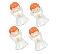 Toddmomy 4 pezzi Statue Angeli in Plastica per Decorazione Scrivania e Mini Sculture per Natale e Matrimoni Figurine Protettive da Tavolo e Ufficio