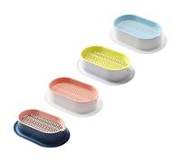 Toddmomy 4 Pezzi Vasetti Piantine Idroponici per Gatta Set di Contenitori Soilless Durevole Design Doppio Facile da Pulire e Usare Coltivazione Casa Senza Colori Misti