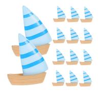 Toddmomy 40 Mini Sailboat Ornaments Mediterranean Style Nautical Miniature Boats For Ocean-themed Home Decor And Fairy Garden Landscaping