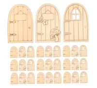 Toddmomy 45 Pezzi Mini Porte Fatate in Legno Non Verniciate per Decorazioni Giardino e Casa Accessori Creativi per Progetti Manuali per Alberelli e Miniature Fatate
