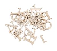 Toddmomy 48 Lettere Legno Naturale per Apprendimento Interattivo Giochi Educativi con Alfabeto Completo e Numeri Piastrelle in Legno Sicuro per Sviluppo Linguistico e Cognitivo