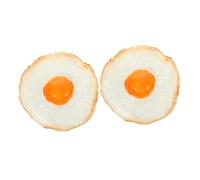 Toddmomy 4Pezzi Simulati Uova Fritte per Decorazione e Fotografia Accessorio per Esposizioni Creative e Vetrine Cibo