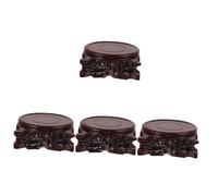 Toddmomy 4pezzi Supporto Legno per Teiera e Bonsai Base Decorativa Legno Massello per Vasi e Sculture Espositore per Casa e Ufficio Stile Rustico e Artistico per Piante e Oggetti Arte