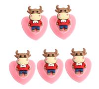 Toddmomy 5 pezzi Maniglia Solleva Coperchio Wc Cuore Cartoon Multifunzionale Accessorio Salva Spazio Resistente e Durevole per Bagno Domestico